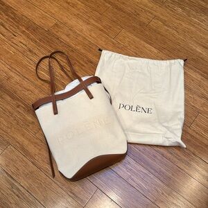 Beautiful Polene Canvas and leather tote NWT